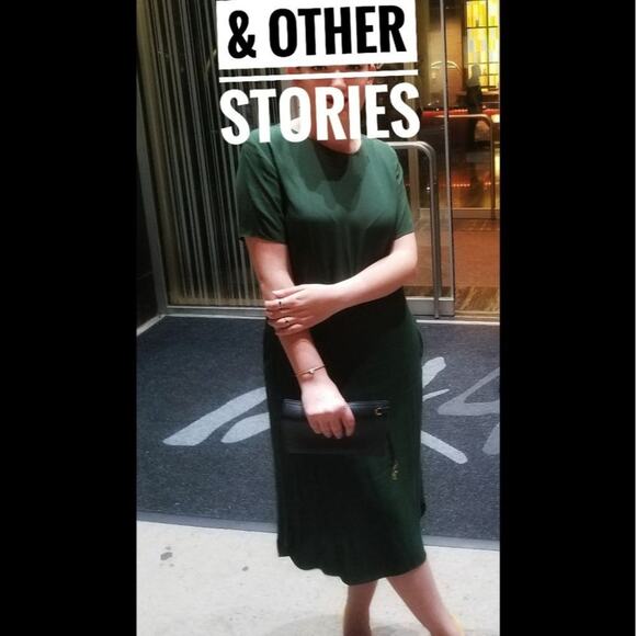 & OTHER STORIES Green Cut Out Dress 6 - Picture 3 of 11